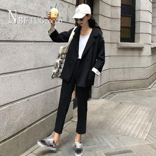 2020 Korean Fashion Casual Women Sets Coat Pants And Camisole Female Sets