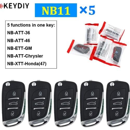 5Pcs/Lot NB11 Multi-functional Universal Remote Control Key for KD900 KD900+ URG200 KD-X2 Mini KD (All Functions Chips in)