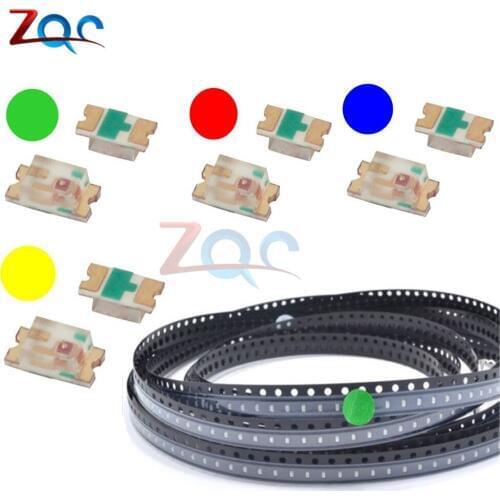 50pcs 0603 SMD SMT LED Light Diodes White Red Green Blue Yellow LED Bright Light Diode