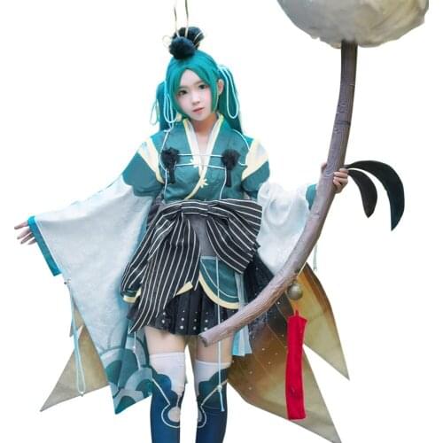 Anime Costumes Onmyoji Yingcao COS Firefly for Halloween Fancy Stage Performance Props Amine Fans Collection Fans Gift