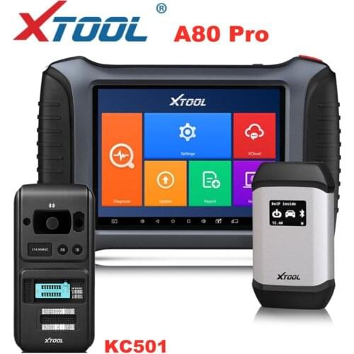 XTOOL A80 Pro Automotive OBD2 Diagnostic Tool with KC501 Auto Key & Chip Programmer OBD2 read write MCU/EEPROM chips