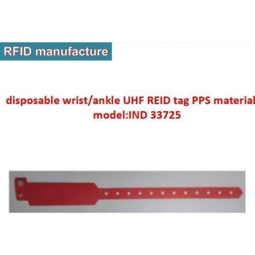 UHF RFID Bracelet pps Waterproof wrist ankle tag Impinj Monza R6 840-960mhz for sports timing race personnel attendance system