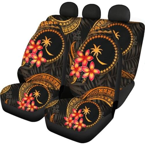 Chuuck Car Seat Cover Universal Polynesian Floral Design Seat Protector for SUV Vans Waterproof Auto Seat Accessories