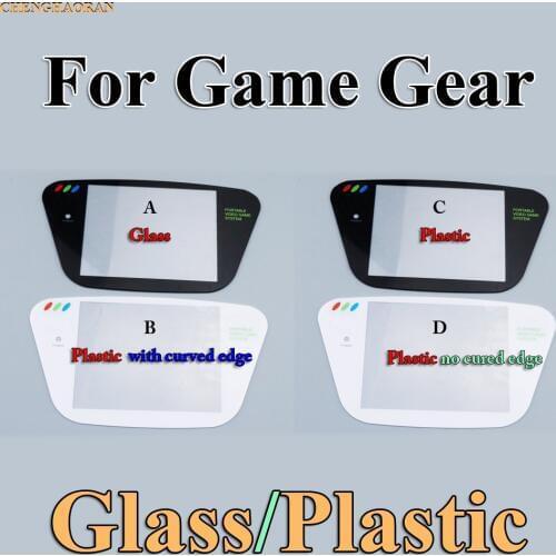 ChengHaoRan 1pc High quality 4models White Black Plastic / Glass Screen Lens For Sega Game Gear GG screen Lens Protector