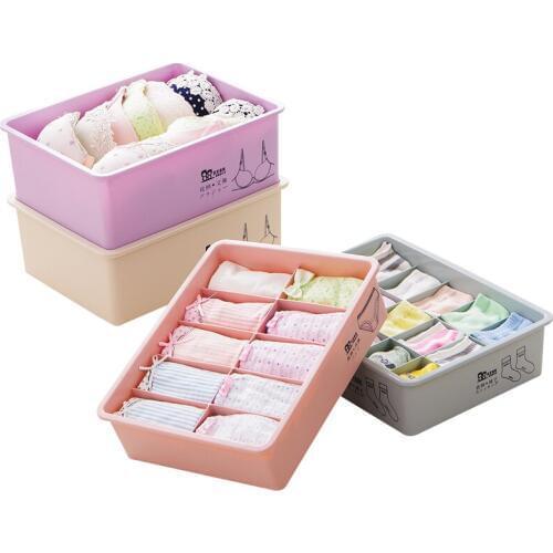 Home Storage Box Underwear Socks Bra Organizer Storage Box Drawer Closet Organizers Boxes For Underwear Bra Wardrobe Plus Size