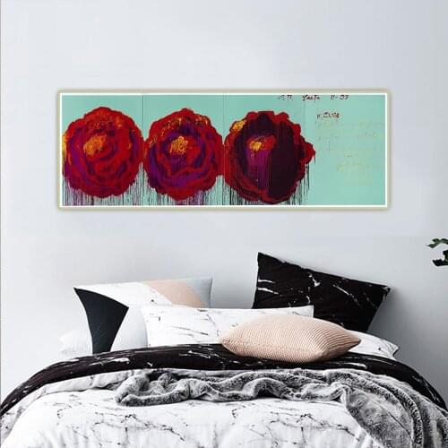 Holover Cy Twombly"The Rose"Canvas Oil Painting Western Art Decor Poster Wall Aesthetic Home Room Interior Decoration
