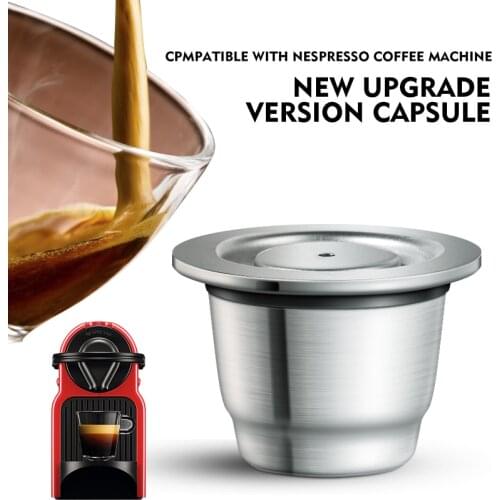 ICafilas Upgraded Stainless Steel Coffee Capsule For Nespresso Reusable Coffee Filters Pod Crema