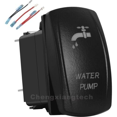 Red/white/blue/orange) Led Water Pump Car Boat Rocker Switch 5Pin On/Off 12V/20A 24V/10A Jumper Wires Set, Circuit Breaker