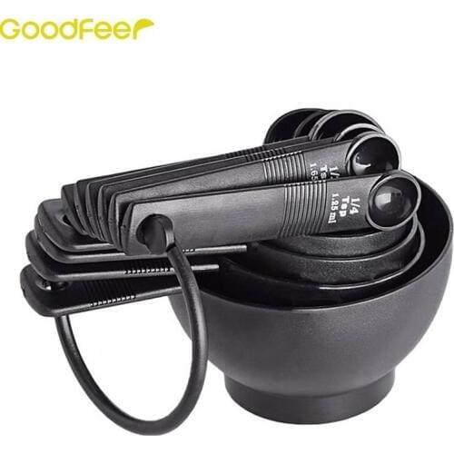 Goodfeer 10 PCS/set ABS Measuring Cup With Scale Sugar Cake Baking Measuring Spoons Spice Seasoning Ladle Kitchen Gadgets