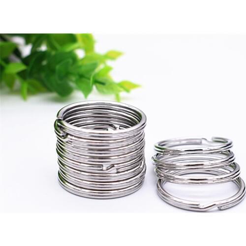 10pcs/lot 30mm Rhodium Plated Metal Key Ring DIY Jewelry Accessories Wholesale and Retail