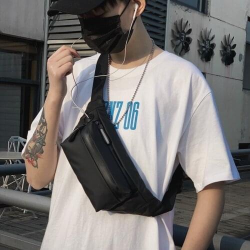 Fashion Waist Bag Men Chest Bag Sports Waist Pack Reflective Strip Casual Unisex Belt Pack Crossbody Bags Man Fanny Pack