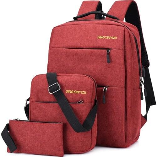 2021 New Men Shoulder Bag Wallet Sets Small Casual Fashion Luxury Brand Travel Crossbody Vintage Sports Laptop Backpack