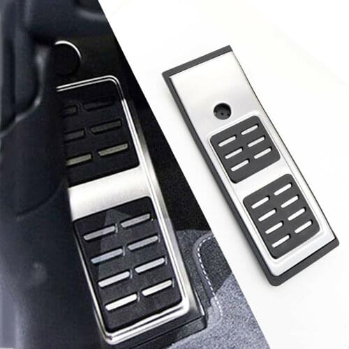 Anti-slip Alloy Foot Rest Pedal Mat Cover Cap Fit For Audi Q5 SQ5 Accessories 2017 2018 2019 No Drill Moulding Parts