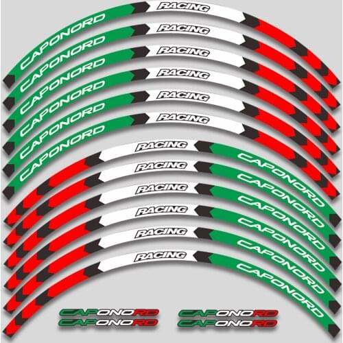 New high quality 12 Pcs Fit Motorcycle Wheel Sticker stripe Reflective Rim For Aprilia CAPONORD 1200 RALLY CAPONORD 1200 TRAVEL