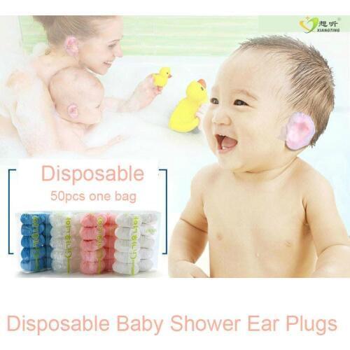 Disposable Baby Shower Ear Plugs Swimming Ear Plug Waterproof Ear Protection Protector For Kids Children Ear Safety