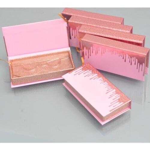 Wholesale Lash Box Eyelash Box Packaging Custom Faux Cils 25mm Mink Eyelashes Strip Magnetic Package Storage Case Bulk Vendors