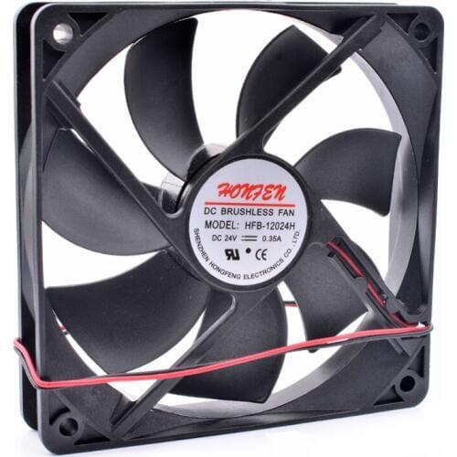 Original HFB-12024H 12025 12cm 24V 0.35A large air volume double ball inverter cooling fan