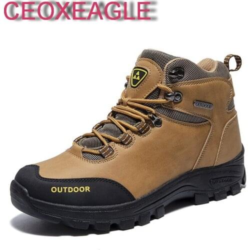 Outdoor Waterproof Hiking Boots Men Women Winter Shoes Walking Climbing Casuals Shoes Mountain Sport Boots Hunting Mens Sneakers