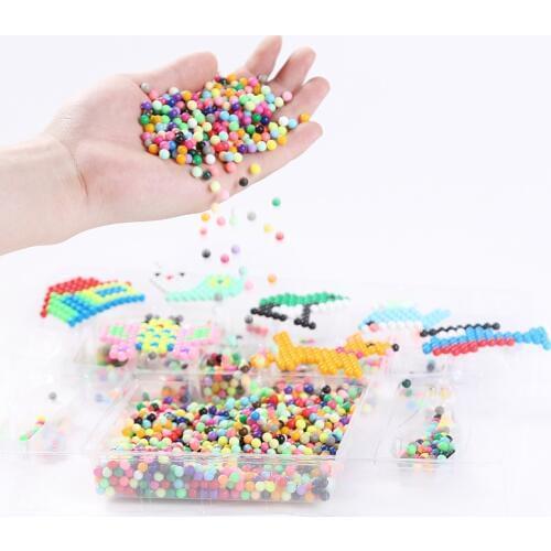 24 colors spray beads puzzle Crystal color DIY beads water spray set ball games 3D puzzle handmade magic toys for children