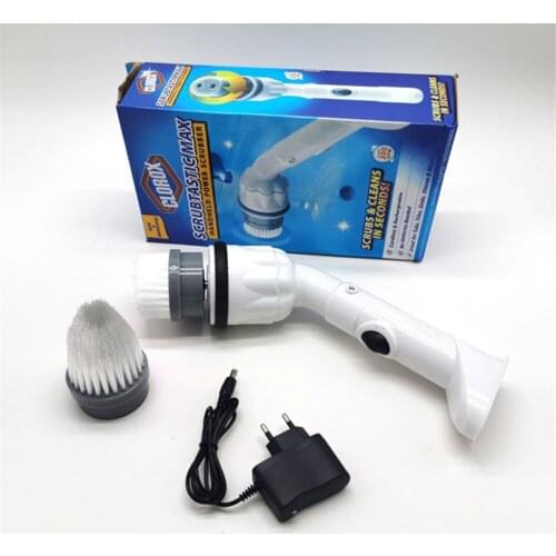 Rechargeable Handheld Cleaning Brush Cordless Scrubber With Detachable Head Cleaning Brush For Bathroom Kitchen Cleaning Tools