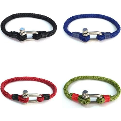 Fashion U Shape Survival Bracelet Outdoor Camping Rescue Emergency Rope Bracelet for Women Men Sport Camping Chain Bracelet
