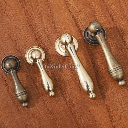Retro 10PCS European Antique Brass Kitchen Cabinet Door Handles Cupboard Wardrobe Drawer Wine Cabinet Pulls Handles and Knobs