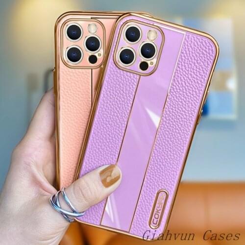 Luxurious Lychee Pattern Phone Cases For iphone 11 12 Pro X XS MAX XR mini SE 2020 12 Pro Max Back Cover Capa