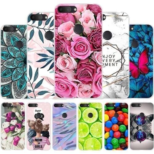 KENHONER Silicone Cover for Alcatel 1S 5024D 2019 Case Soft TPU Protective Phone Back Case Flower Bumper Shell For Alcatel 1S