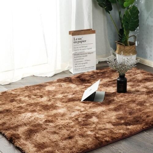 Nordic Japanese Boho Tie-dye Gradient Area Carpet Square Fluffy Rug Childrens play mat Living Room study Hall Non-slip Blanket
