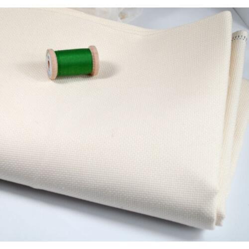 Embroidery fabric 18ST 18CT cross stitch canvas cloth white color, black, linen mushroom color