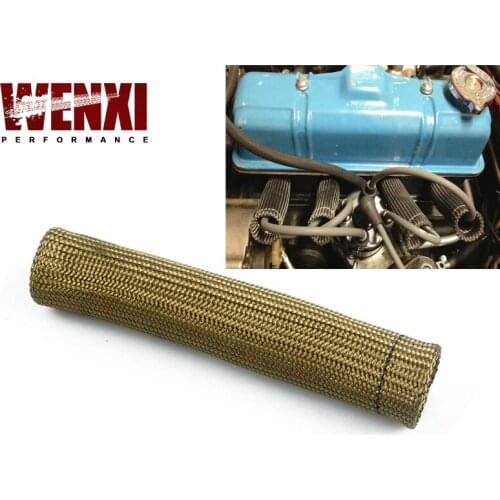 Universal Spark plug Heat Protector Sleeve fuel A/C oil line wiring 1''BASALT Spark plug Sleeve WX-SPH11T