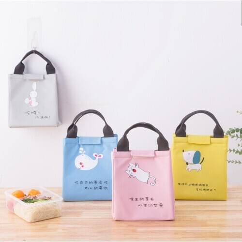 1PCS Cute Waterproof Oxford Storage Lunch Bag Large Capacity Thermal Food Picnic Lunch Bags Organizer Container shipping bags