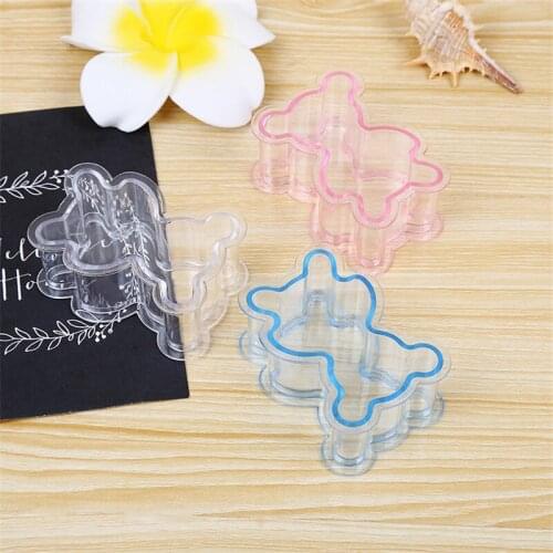 100pcs Transparent Bear Plastic Candy Box Unique Baby Shower Souvenirs Boy Girl Baptism Christening Favor And Gifts ZA6459