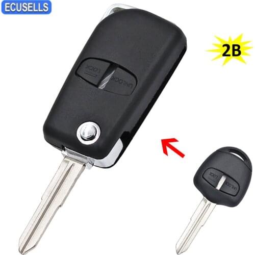 2 Button Modified Flip Folding Remote Car Key Shell Case For Mitsubishi Pajero Sport Outlander Grandis ASX MIT11 Right Blade