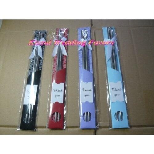 20 Pieces/lot) Practical Wedding and party favors for guests of stainless steel Chinese chopsticks for small promotion gift