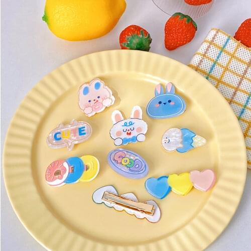 3 Pcs/Set Children Cute Animal Cartoon Carrot Ornament Hair Clips Baby Girls Alloy Barrettes Hairpins Kids Hair Accessories