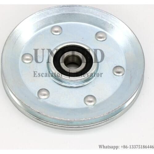 5pcs Elevator Iron Rope Roller KM988351 OD90mm W11mm Bearing 6200