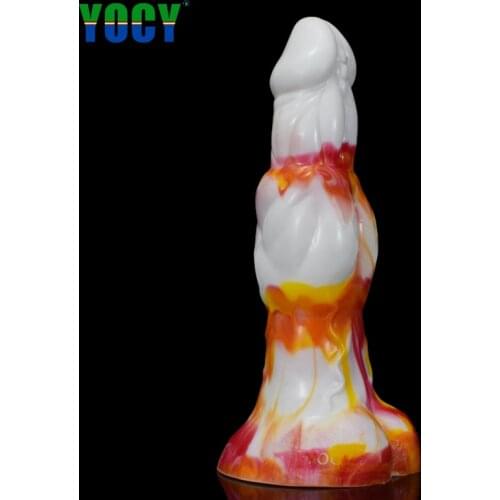YOCY Huge Colorful Silicone Anal Butt Plug Fantasy Dildo With Suction Cup Sex Beast Dicks Masturbater Toy For Women Men
