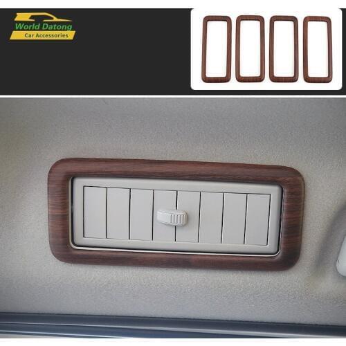 Car Rear Air Conditioning Outlet For Toyota Land Cruiser Prado LC150 FJ150 2018 Interior Peach Wooden Moulding Trim
