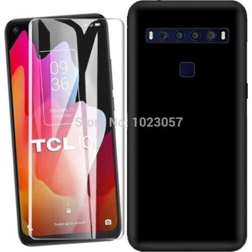 2-in-1 Case + Tempered Glass On for TCL 10L 10 PRO SE ScreenProtector Glass For TCL 10L 10 PRO SE 2.5D Glass