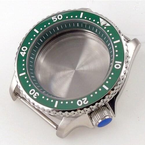 41mm Diver Watch Case Spare Parts Fit For NH35 NH36 Movement Aluminum Bezel Insert Sapphire Glass 200M Waterproof 120 Clicks