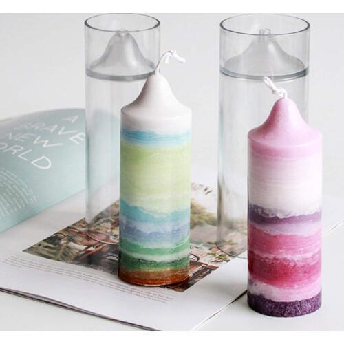Candle Molds for Candle Making Plastic Pillar Ball Sphere Mold Large Cylinder Rib DIY Candle Making Supplies Set