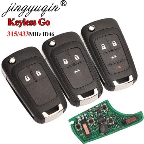Jingyuqin 433MHz ID46 Chip Keyless-go Smart Remote Key for Chevrolet Cruze Aveo Orlando Trax Lacrosse Encore Regal Verano 2/3/4B