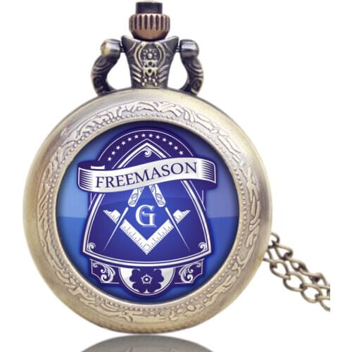 Masonic Freemason Freemasonry G Design Pocket Watch Chain Men Women Gift Pendant Watches