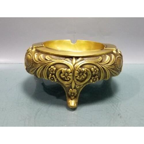China brass seiko three foot ashtray crafts statue