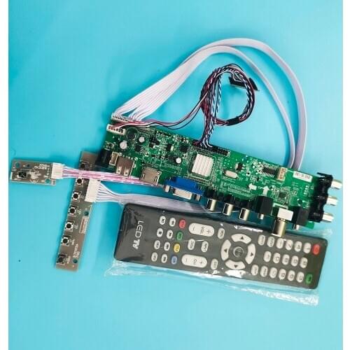 Kit For BT140GW02 V.0/BT140GW03 V.0 DVB-T remote VGA LED HDMI TV LVDS USB AV Signal 40pin 1366X768 WLED controller board digital