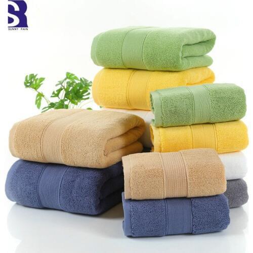 SunnyRain 3-Piece Thick Combed Cotton Towel Set Bath Towel For Adult Face Towel 650GSM Water-absorbent toallas
