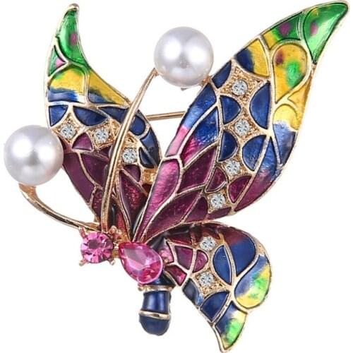 Creative Clothes Bag Lapel Pin Badge Butterfly Metal Brooch Pin Backpack Costume Accessory Gift