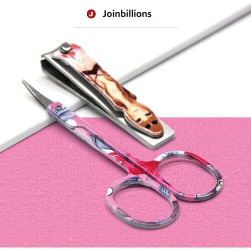 Stainless Steel Nail Clippers Plus Scissors 2pcs Set
