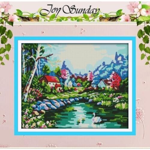 Swan Lake Patterns Counted Cross Stitch 11CT 14CT Cross Stitch Sets Wholesale Chinese Cross-stitch Kits Embroidery Needlework